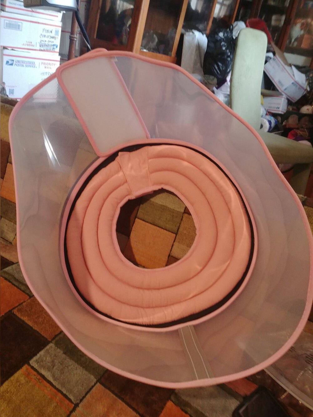 Dog Pink Mesh Collar Recovery Cone XL